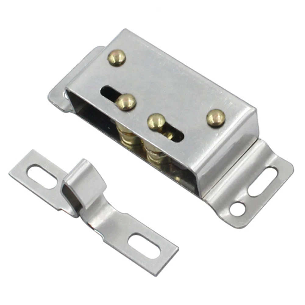 Hardware Magnetic Cabinet Catches With Double Roller Catch Stainless Steel Touch Bead For Home Wardrobe Cabinet Touch Bead Door