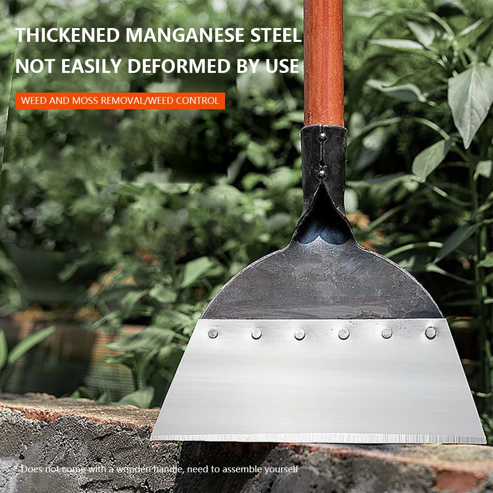 Steel Flat Shovel Multi-Functional Garden Scraper Shovel Rust Resistant Farm Weeding Planting Shovel for Digging in Garden Beds