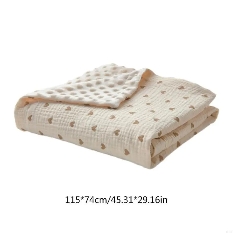 100x70cm Baby Blanket with Dotted Backing, Unisex Boy Girls Receiving Blankets Bath Towel Soft Pram Cover for Strollers