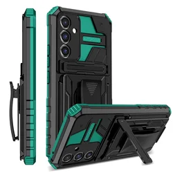 Belt Clip Holster Armor Case with Kickstand and Protective Cover for Galaxy A04 (Green)