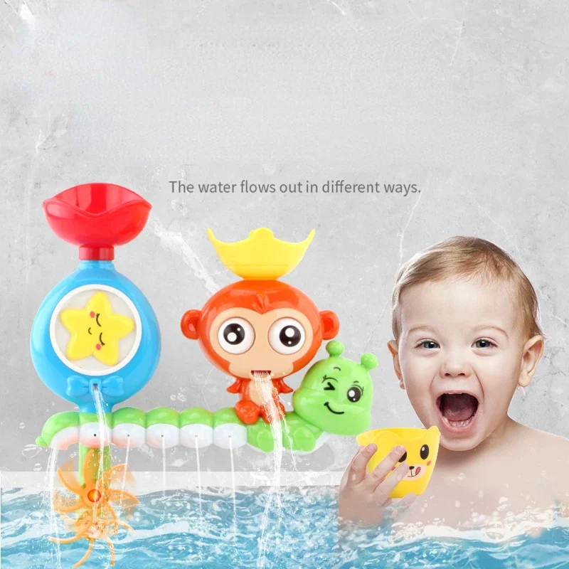 

Montessori Baby Bath Toys Swimming Pool Bathing Toy Kids Beach Clockwork Water Games Child Gifts