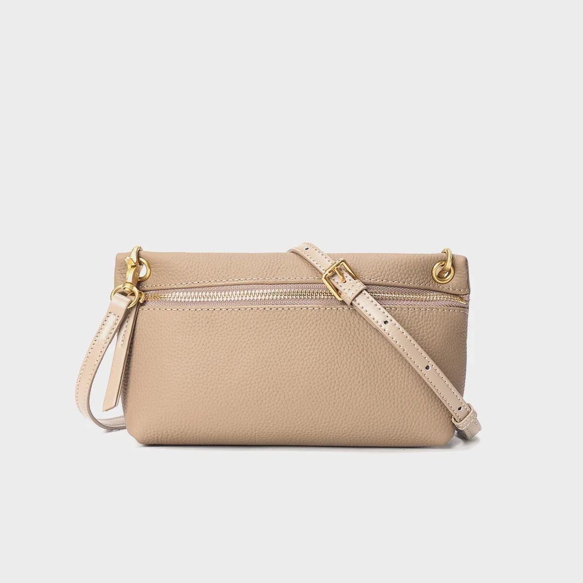 Ladies' Shoulder Bag 2024 New Top Layer Cowhide Leather Handbag Crossbody Phone Bag Women's Trend Commuting Underarm Bag