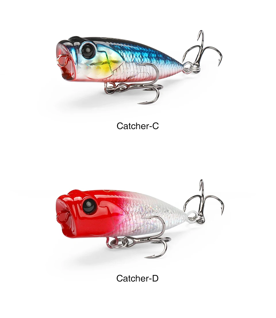 TSURINOYA Angelköder Topwater Popper CATCHER 40F 4 cm 3,3 g Hundespaziergang Action Harter Köder Leichtes Spiel Bass Rockfish Großes Mausmodell – Detail 14