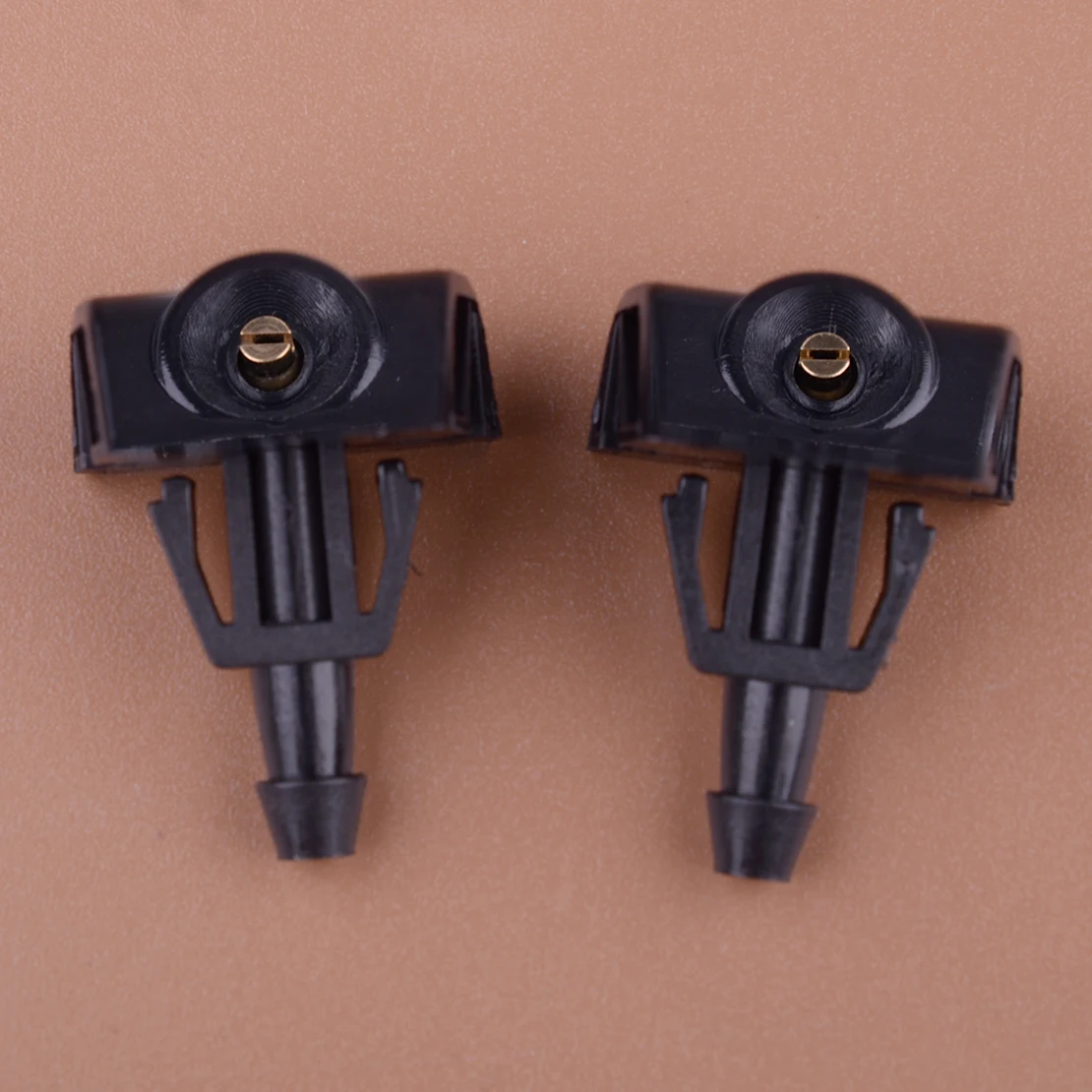 

2Pcs Plastic Front Windshield Wiper Washer Nozzle Spray Jet Black Fit for Nissan TIIDA Venucia X-Trail Sylphy