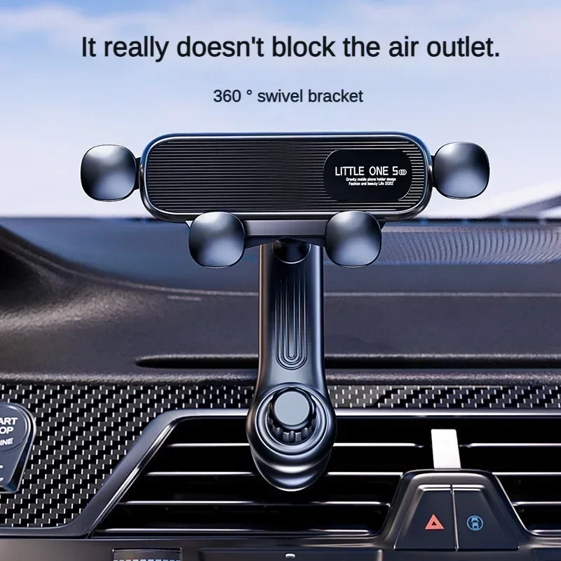 Universal Gravity Car Phone Holder - Adjustable Air Vent Mount with Shockproof Design for 4.7-7 inch Smartphones