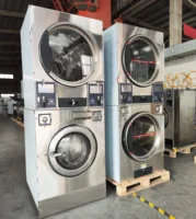 Commercial Laundry Dryer, 12/16kg, Fully Automatic Ultrasonic Cleaning, Stackable Touch Screen, Stainless Steel, Laundry Room 1