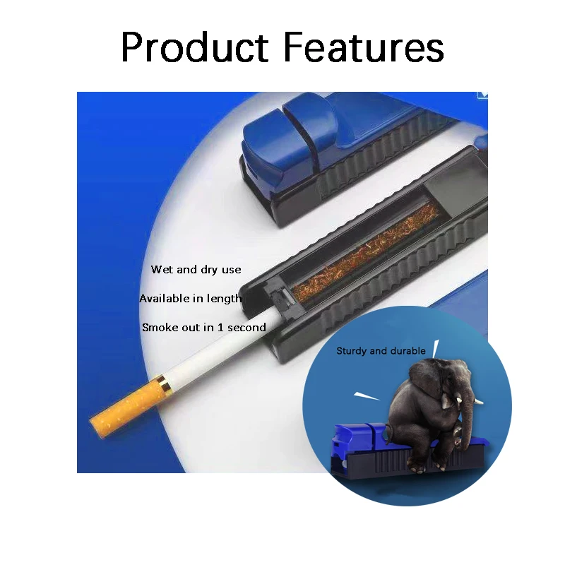Compact Plastic Handheld Cigarette Maker - Efficient 1-Second Production with Quality Molding at Low Cost