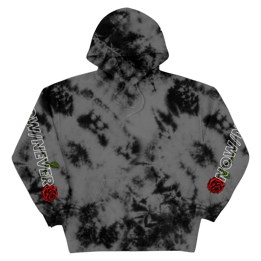 

Толстовка Colby Brock с надписью «Now or Never» и принтом «Tie Dye»