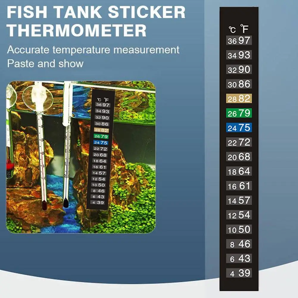 Aquarium Thermometer Digital Fish Tank Temperature Accessories Temperature Tank Sticker Measurement Fish Aquarium Control I8V4
