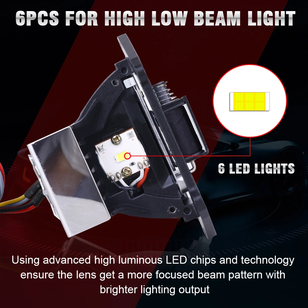 Bi-led Projector For Hella 3R G5 Lens 3.0 H4 H7 LED Headlight Lenses 6000K  High Low Beam Lights Tuning Car Accessories Retrofit