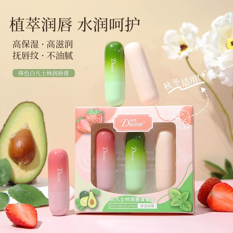 Fruits Lip Balm Sets Moisturizing Nourishing Hydrating Lipstick Kits Lips Oil Non-Greasy