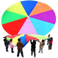 2-6 meter Rainbow Umbrella Outdoor Children's Game with Perception Training Equipment Parachute Activity Toys Parent Child