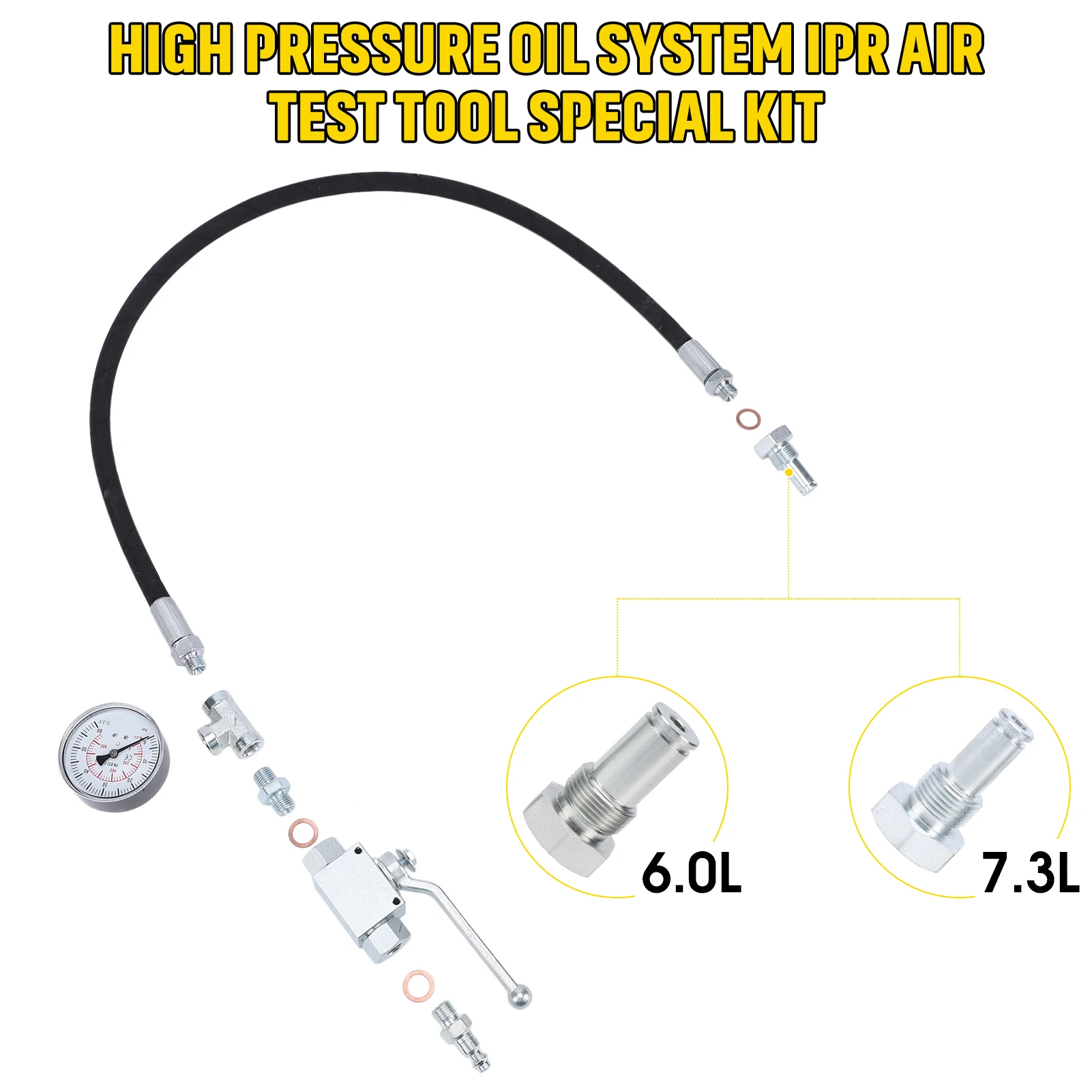 고압 오일 시스템 IPR 에어 테스트 툴 키트 6.0L-7.3L 엔진용 교체품 6.0L IPR 에어 테스트 키트