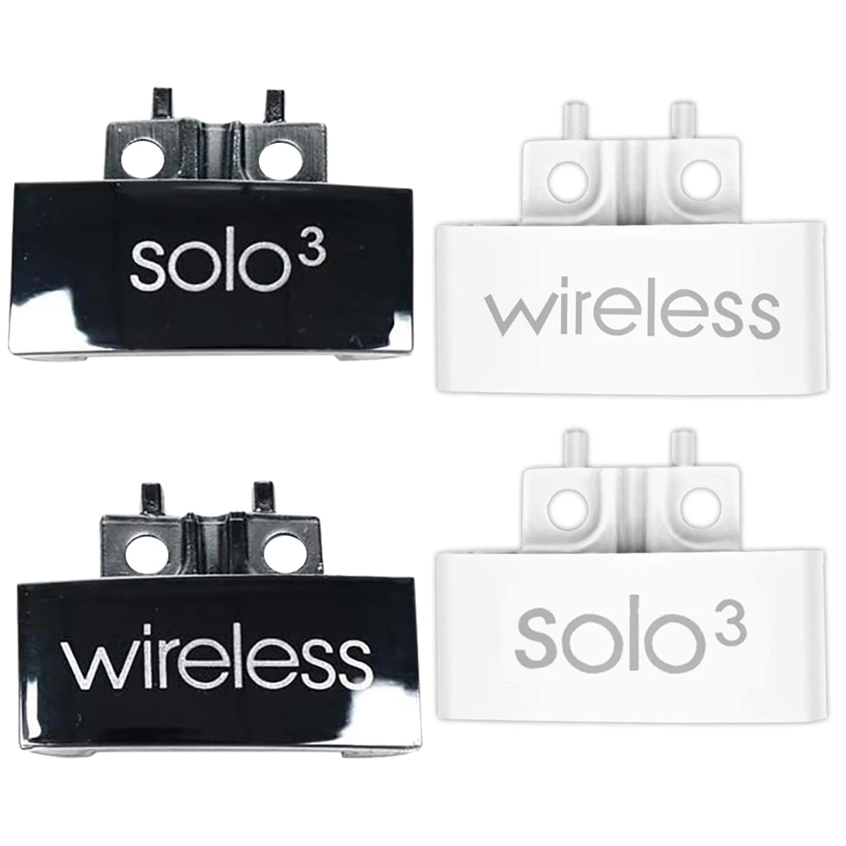 2 Paia Di Cerniera Di Ricambio Per Fascia Connettore Cerniera Clip Cover Per Beats Solo 3 Cuffie Wireless Bianco E Argento