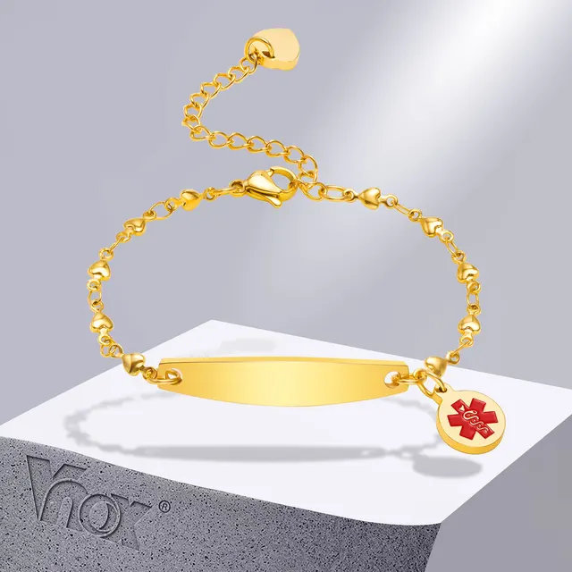 Vnox Free Engraving Medical Bracelets for Women: A Fashionable and Practical Accessory