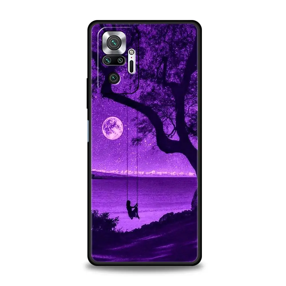 Infinity On Purple - Stylish Black Phone Case Cover