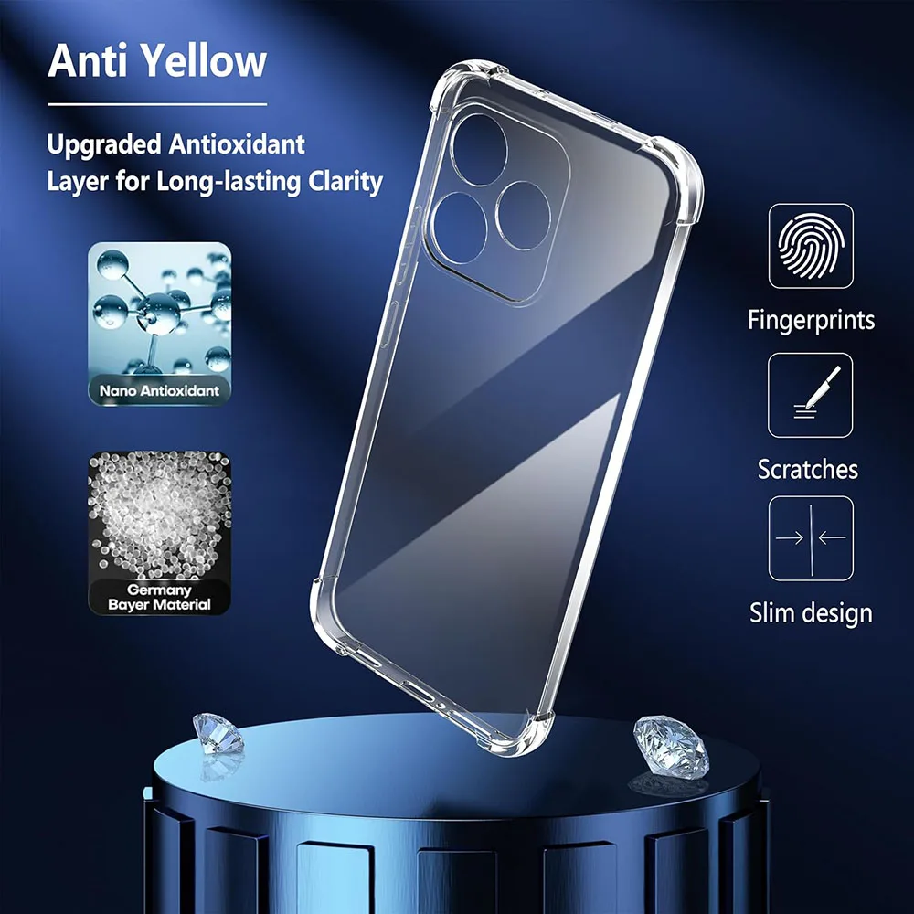 3D Airbag Clear Soft Silicone Case - Ultra Thin Protective Shell and Cover