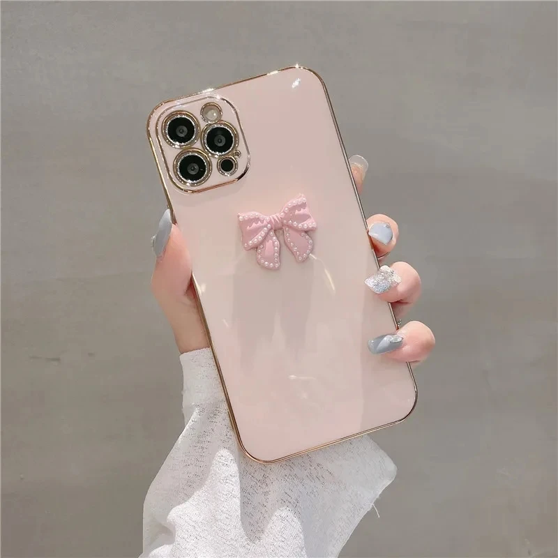 

Korean 3D Diamond Bow Tie Female Soft Case For Samsung Galaxy F15 F14 M54 M53 M52 M51 M33 M32 M31 M42 M23 M22 A71 A51 Funda