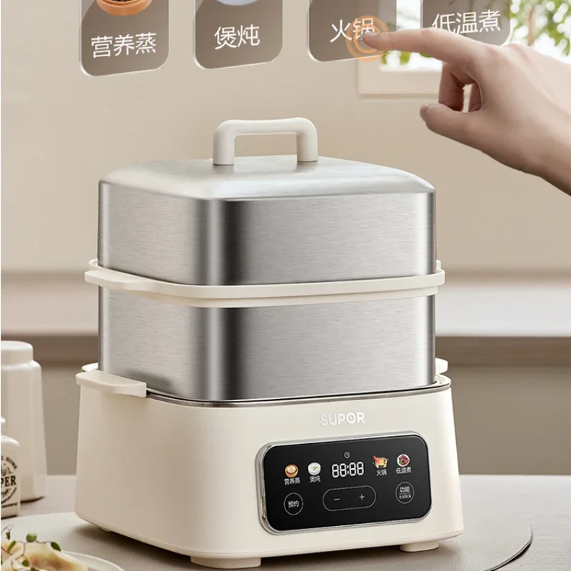 Supor electric steamer multi-functional household stainless steel steamer fully automatic large-capacity steaming