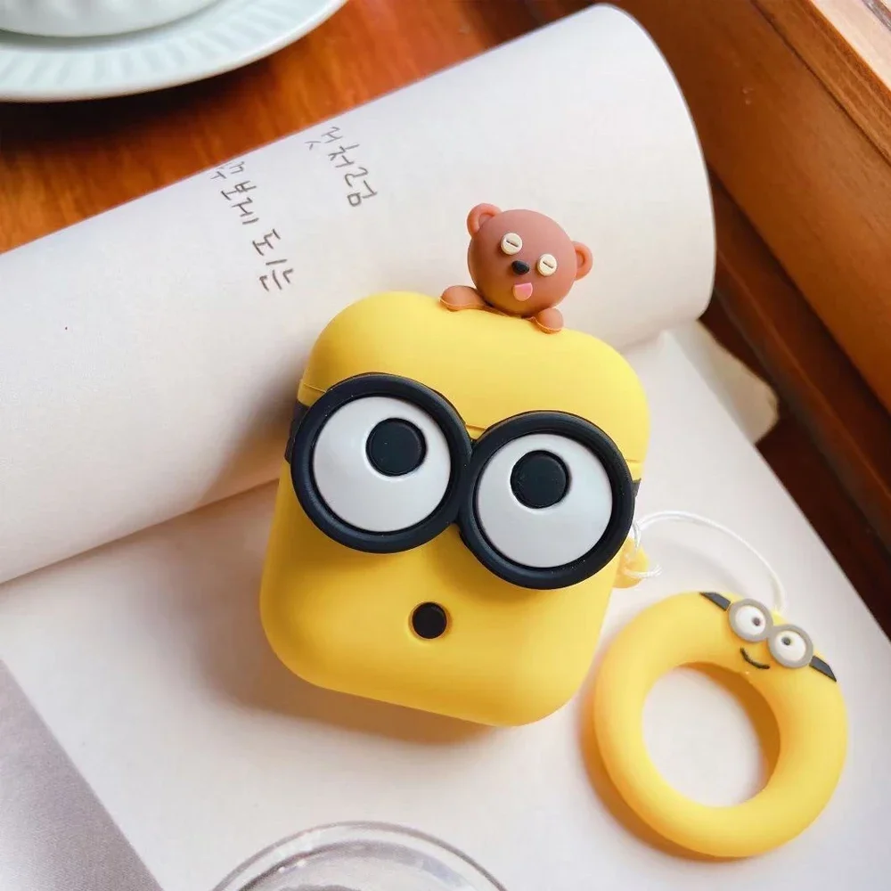 Cute Cover for Apple AirPods 1 2 3 Pro 2 Case 3D Big Eyes Cartoon Case Headphone Box Earphones Protective Cases Accessories