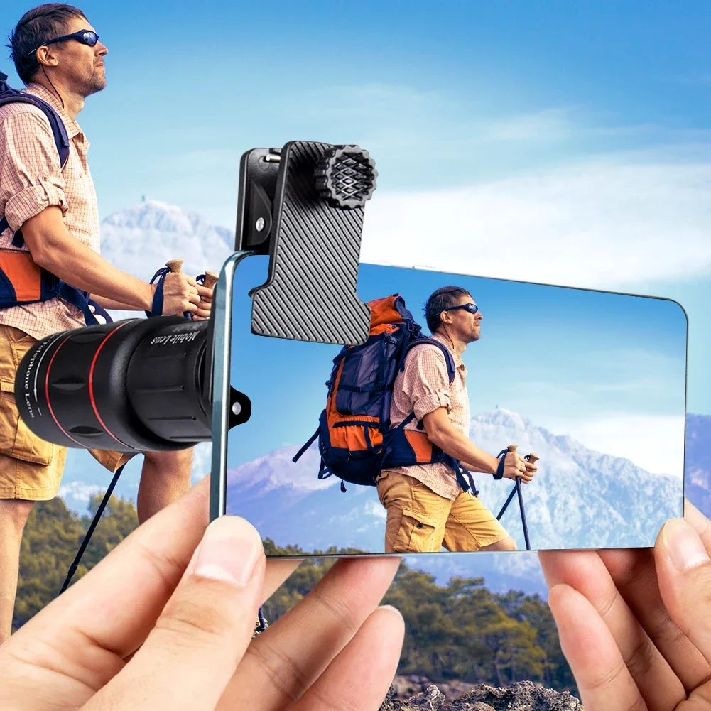 18X Telephoto Phone Lens with Tripod Universal External Zoom Camera Lens Long Focus Telephoto Lens for Picture Video Taking
