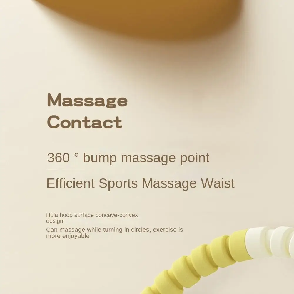Portable Detachable Yoga Fitness Hoops Foam Padded Adjustable Weight Loss Circle Soft Massage Weighted Exercise Hoops Burning