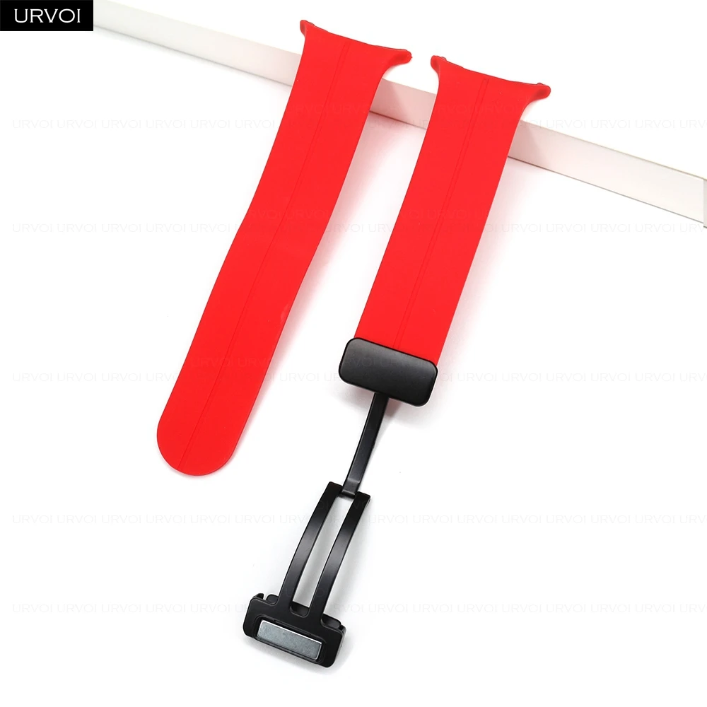 URVOI Silicone Strap with Magnetic D Buckle for Easy Wear and Quick Switching
