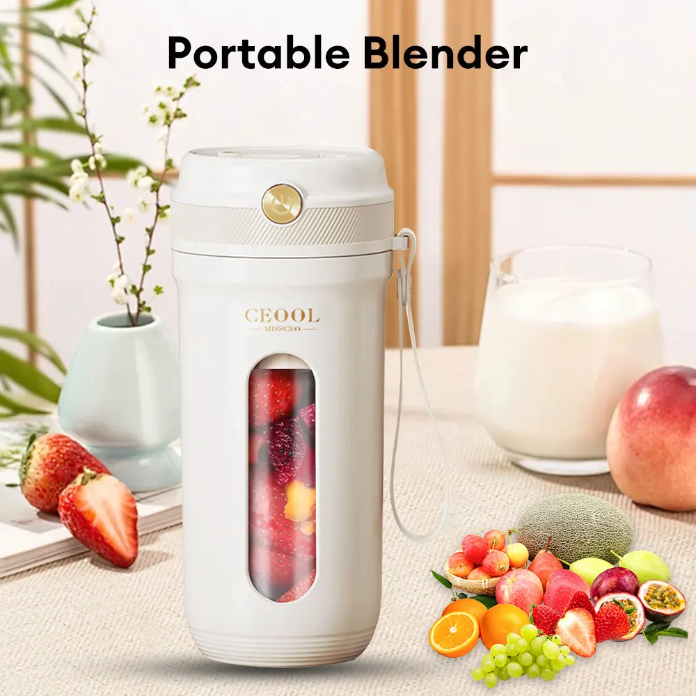

350ML Electric Blender Rechargeable Juicer Fruit Mixer 10 Blades Smoothies Maker Juicer Cup Squeezer for Travel Camping Picnic