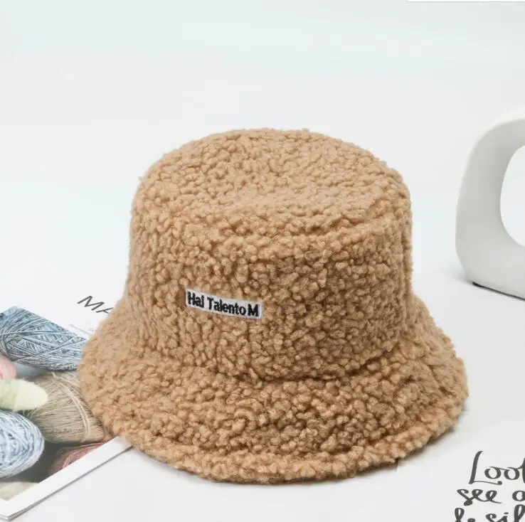 Women Versatile Net Red Lamb Hair Fisherman Hat Autumn/Winter Korean Fashion Hat