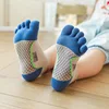 5 Pairs Kids Sport Short Socks with Toes Mesh Breathable Sweaty Deodorant Knitted Cotton Baby Boys Girls 5 Finger Ankle Socks