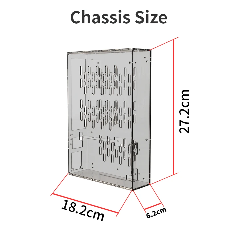 Quadro Acrílico Portátil para Computador Itx Mini pc Chassis 3l Display Externo Host Kit Htpc Air Case Suporte Faça Você Mesmo Bare Base de Suporte - Imagem 5