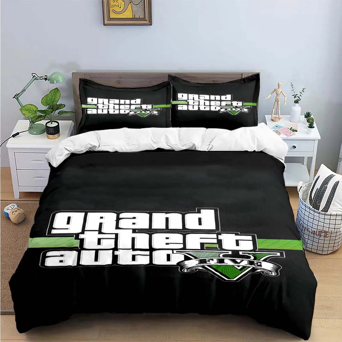 Fashion Classic Exciting Game G-GTA Print Bedding Sets Bed Supplies Set Duvet Cover Bed Comforter Set Bedding Set Luxury Gift 3