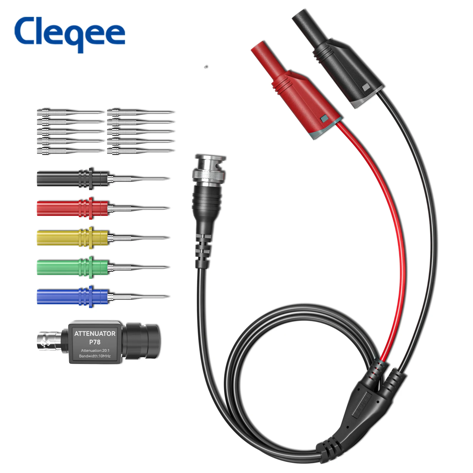 Cleqee CKT012 Set Auto Test Leads and Acupuncture Probe Set Oscilloscope Accessories Automobile Measurement