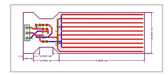 Regenwasserstandssensormodul zur Erkennung der Flüssigkeitsoberfläche, Tiefenhöhe für Arduino, Rot/Rückwand – Detail 2