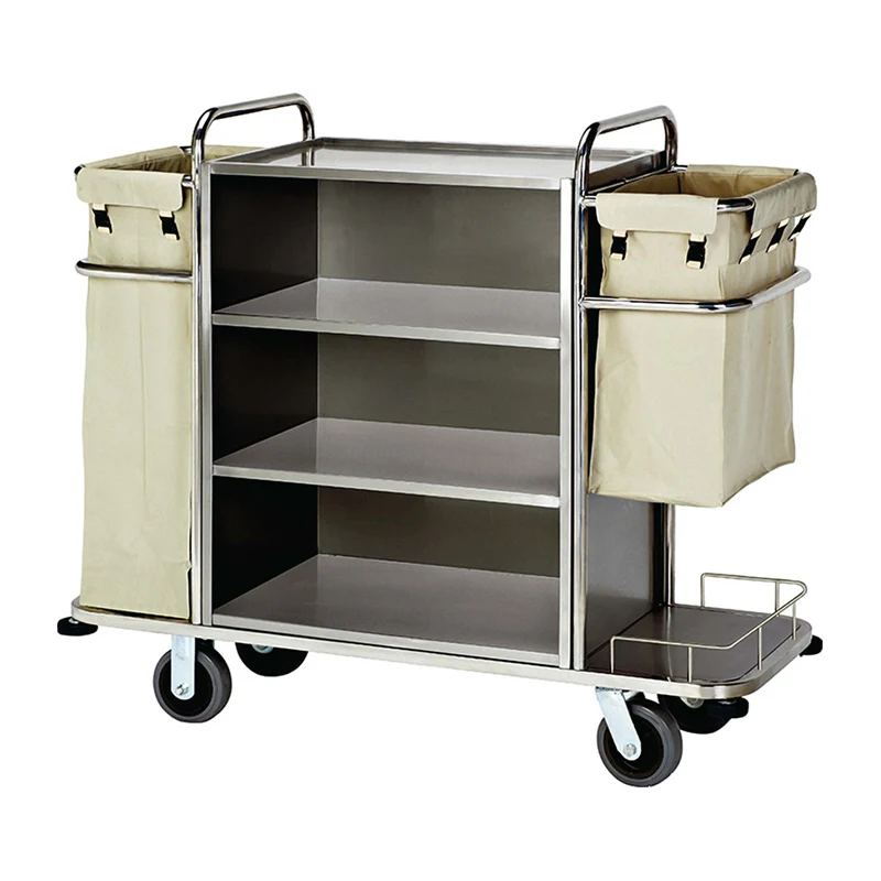 

Factory price 5 star hotel housekeeping cleaning trolley laundry linen trolley