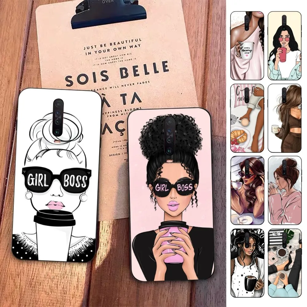 Custodia Per Telefono Da Caffè Princess Female Boss Per Redmi 5 6 7 8 9 10 Plus Pro 6 7 8 9 A Go K20 K30 K40 Pro Plus F3 Fundas