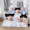 Printed Blanket Singer J-Jungkooks Picnic Blankets Warm Blanket Soft and Comfortable Blanket Home Travel Birthday Gift 4