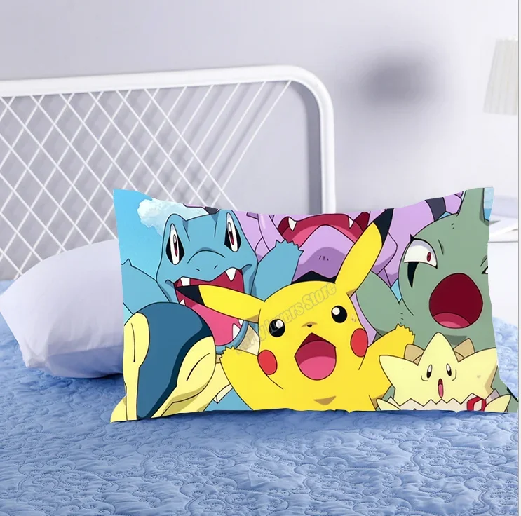Anime 45X45Cm Pokemon housse de coussin jouets en peluche Pikachu taie  d'oreiller psyduck dessin animé taies d'oreiller canapé voiture maison  peluche couverture cadeaux 