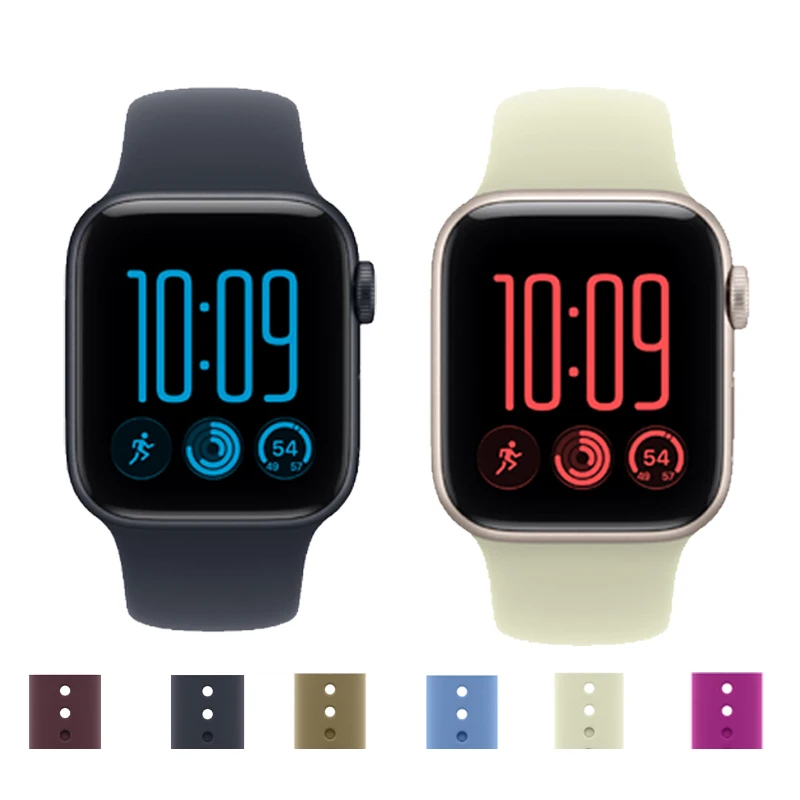 Silicone Sport Band for Smartwatch, Breathable Wristband Strap