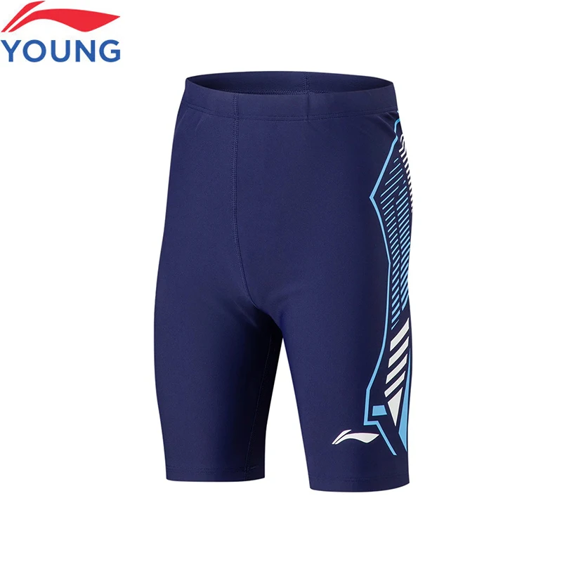 Li-Ning Youth Boys Kids Nuoto Jammers Beach Swim Trunks 80% Nylon 20% Spandex Comodi Collant Da Allenamento Pantaloncini Yssu001