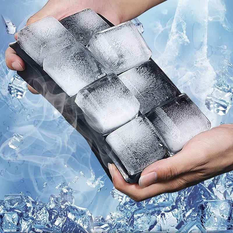 Ice Cube Maker Ice Ball Mold Silicone Tray with Lid ice ball maker ice mold ice cream molds 4/6/8/15 Grid
