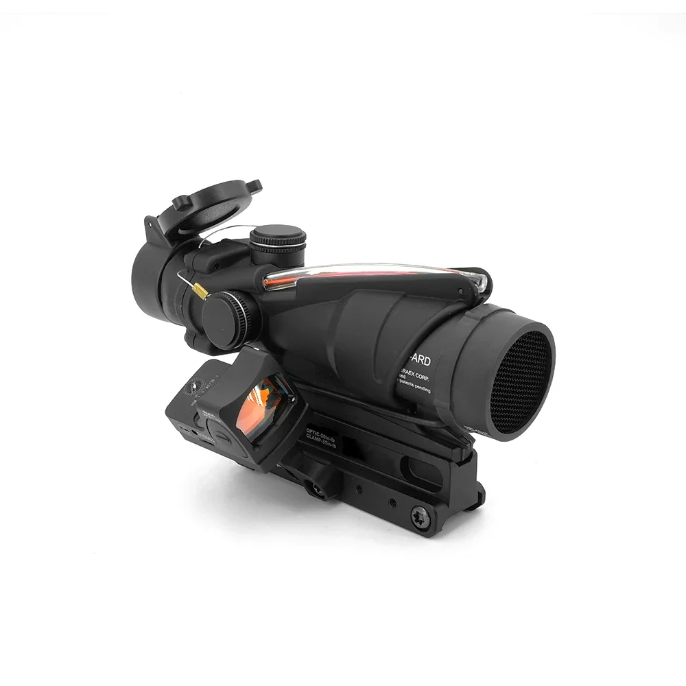 Scope Sight TA31 4X32 True Fiber Optic Prism Sight With RM Red Dot 2.05" Centerline Height Combo