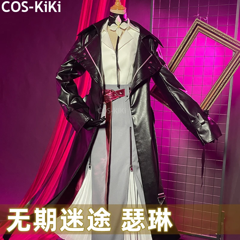 

COS-KiKi Anime Path To Nowhere Shalom Game Suit Fishtail Skirt Leather Cosplay Costume Halloween Party Role Play Outfit Women