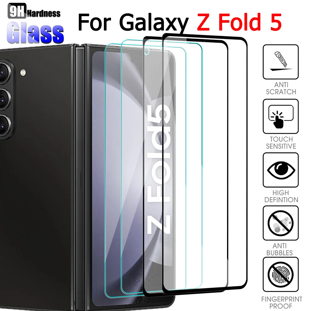 Pellicole Protettive In Vetro Temperato Per Samsung Galaxy Z Fold 5 9H Durezza Proteggi Schermo Hd Trasparente Per Galaxy Z Fold 5