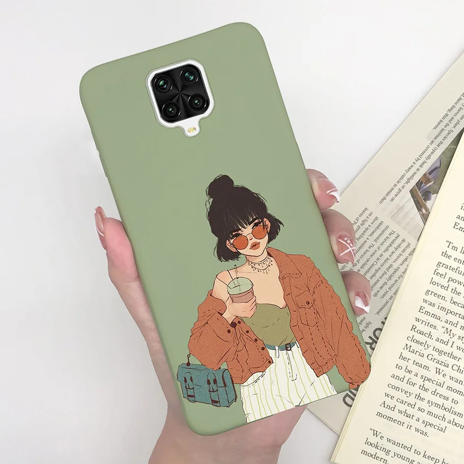 Matte Cute Girl Avocado Soft Silicone Phone Case – Green Bumper Cover