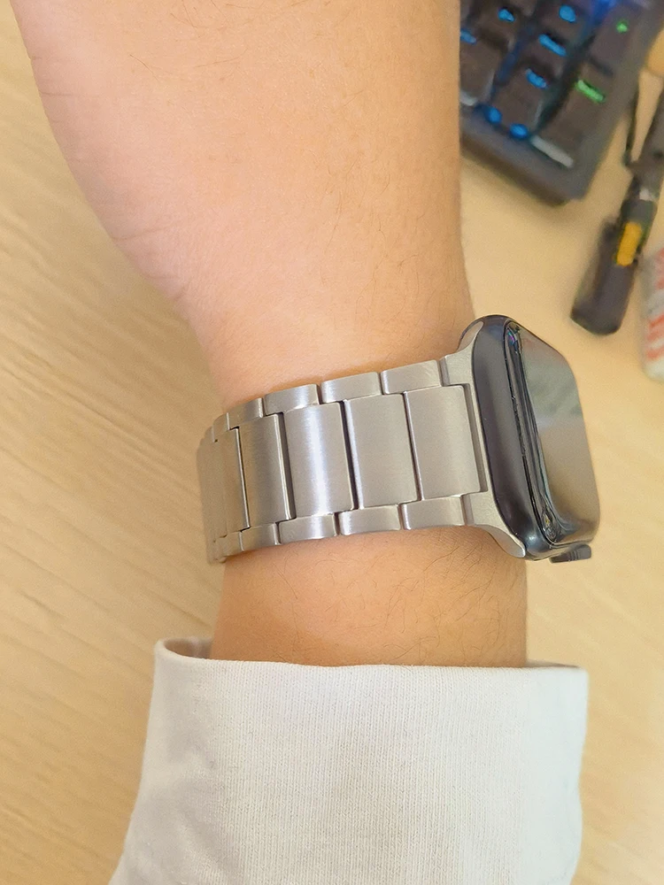 Bracelet En Titane Pur Pour Homme, Bracelet De Luxe, Apple Watch