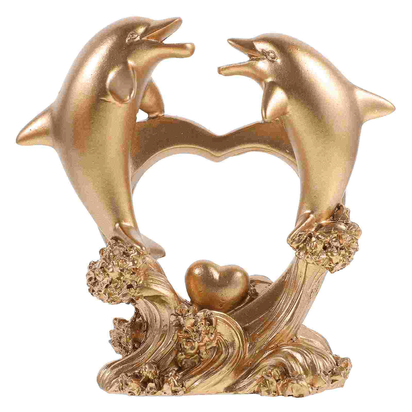 

Resin Dolphin Figurine Resin Dolphin Sea Animal Figurine Tabletop Decorative Centerpiece