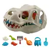 Outdoor Sand Beach Toys For Kids 9Pcs Sandbox Set Beach Game Toy With Dinosaur Sand Model Shovels Rake For Children Play Sand 1