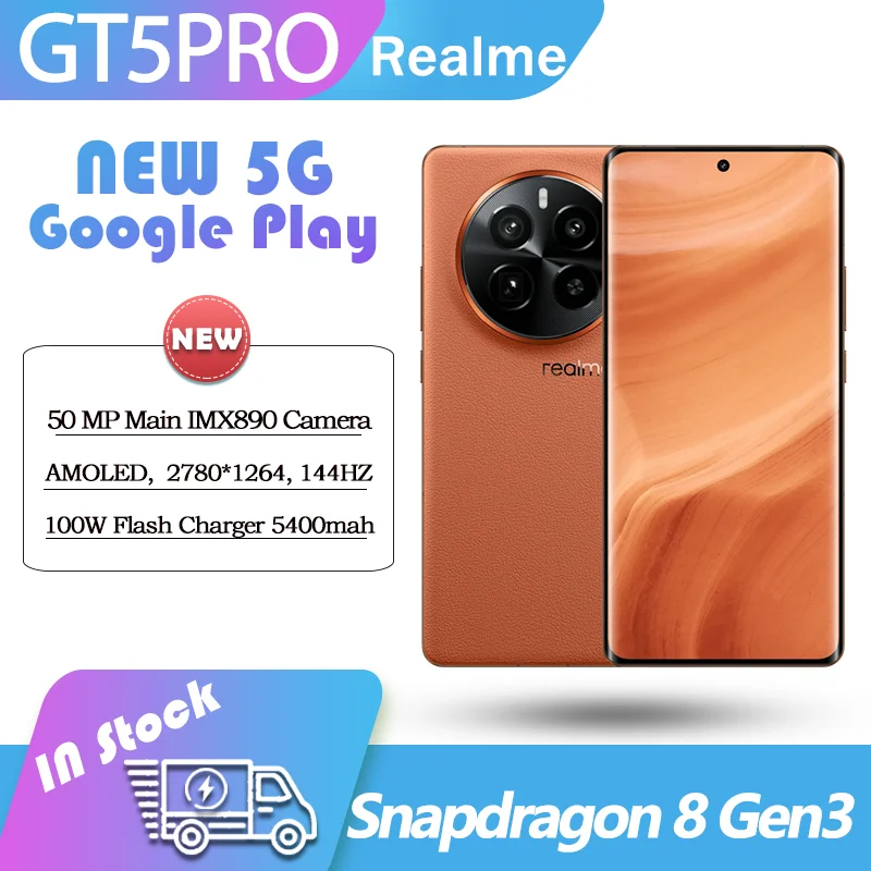 realme GT5 Pro 5G Smartphone Snapdragon 8 Gen 3 IP64 50MP Cinema 100W Super  50W Wireless Charge 1.5K AMOLED NFC AI Control - AliExpress