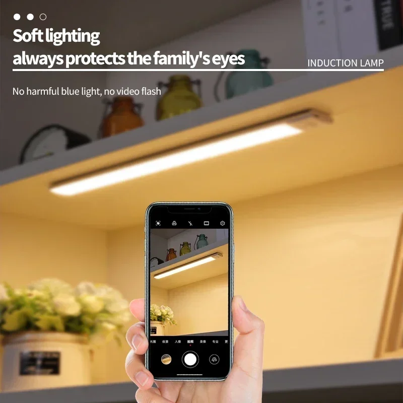 LED Night Light LED Cabinet Light LED Motion Sensor Light Under Cabinet Lights Bedroom Wardrobe Closet Indoor 10/20/30/40/50/60cm